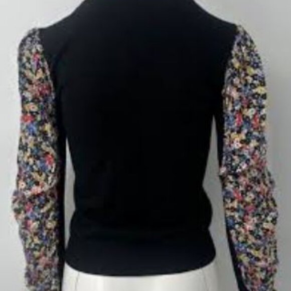 Authentic Veronica Beard Floral Print Merino Wool Pullover Sweater MSRP $380 - Picture 4 of 8